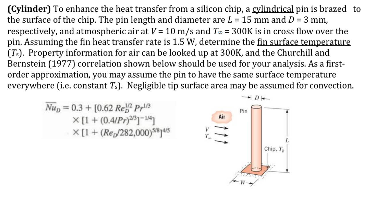 ( Cylinder ) To enhance the heat transfer from a