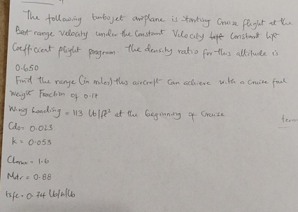 The following turbojet ariplane is stanking