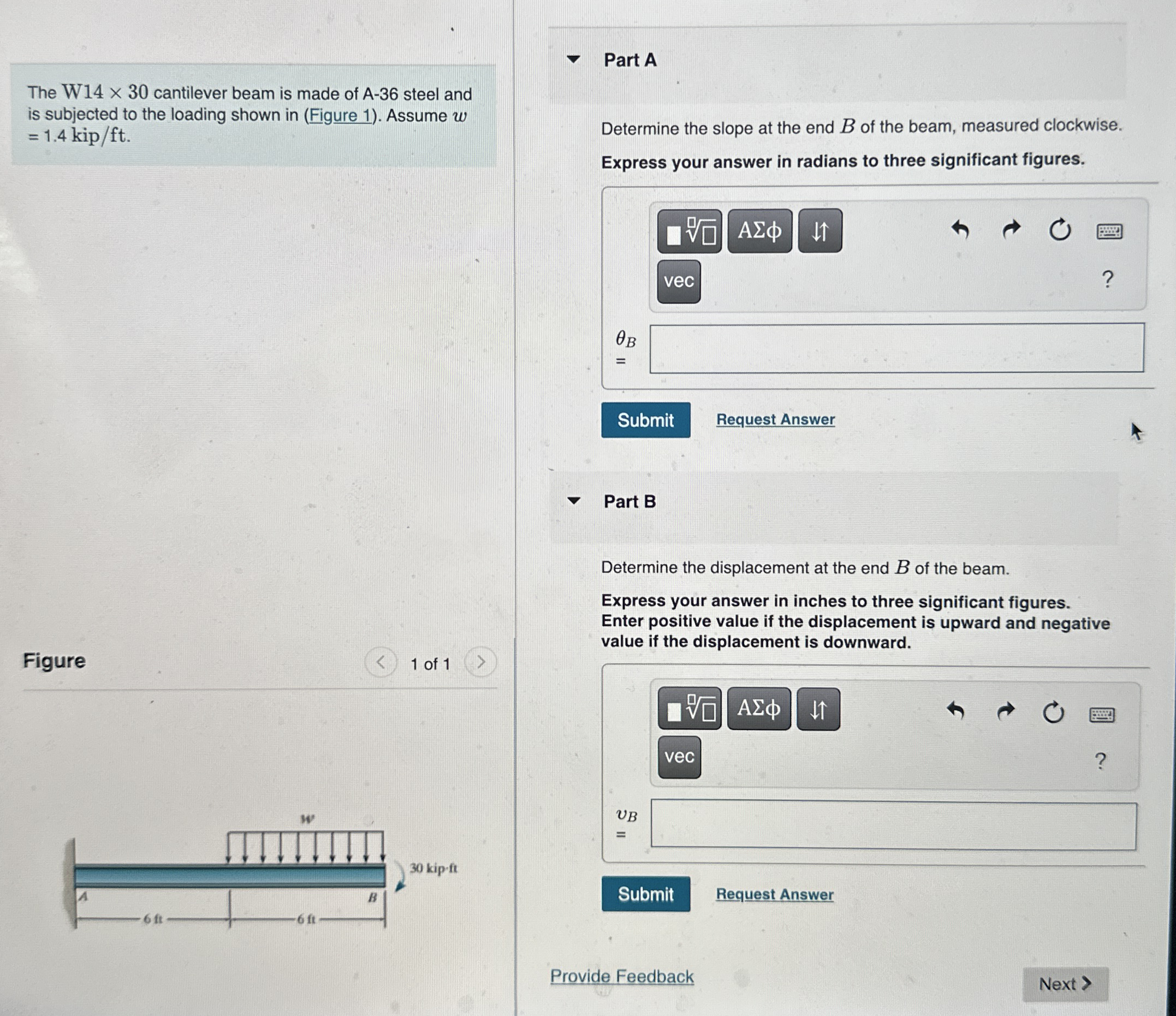 I Will Like The W 1 4 3 0 cantilever beam is made