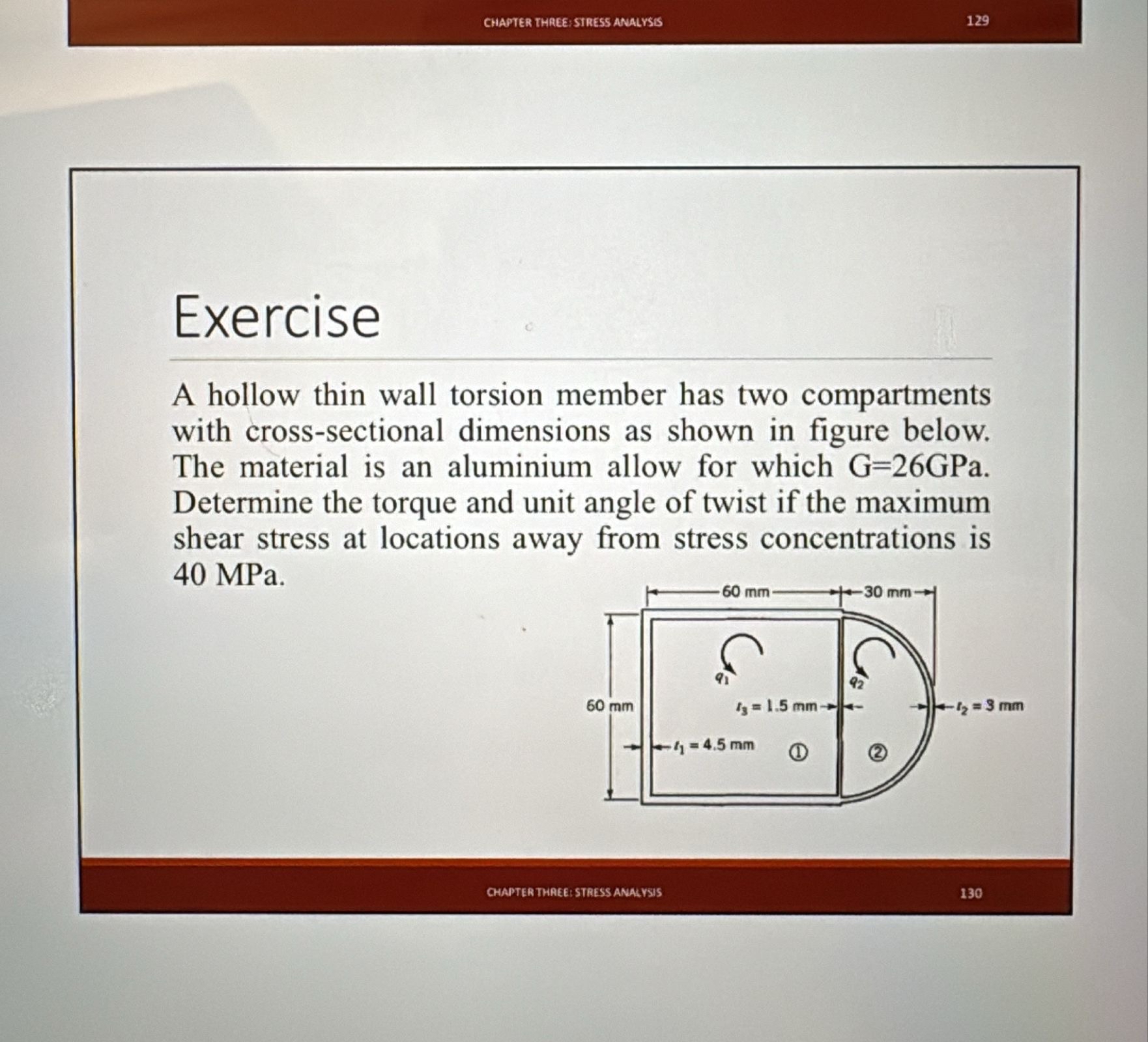 CHAPTER THREE: STRESS ANALYSIS 1 2 9 Exercise A