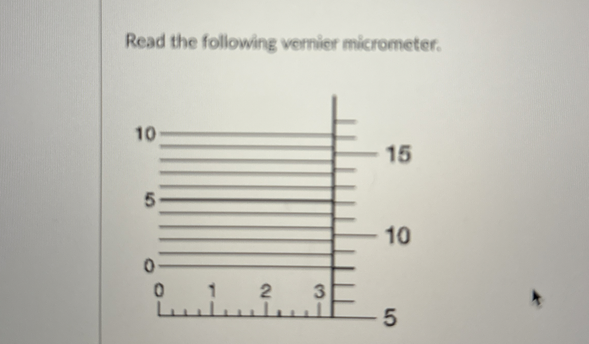 Read the following vernier micrometer.