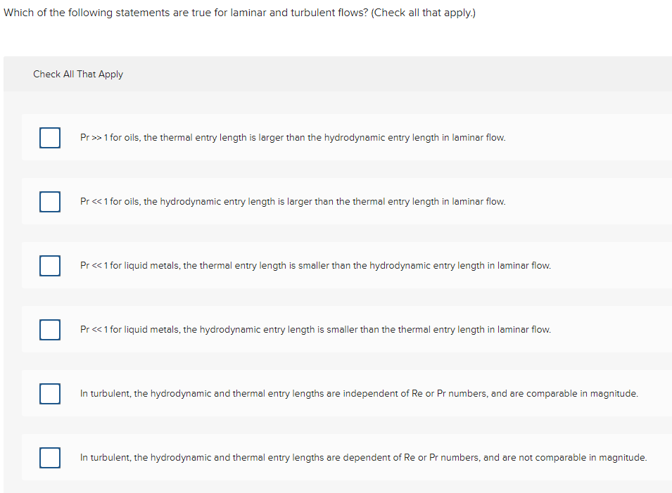 Which of the following statements are true for