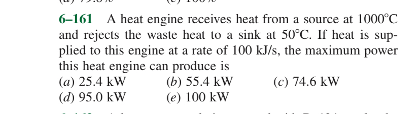 6 - 1 6 1 A heat engine receives heat from a