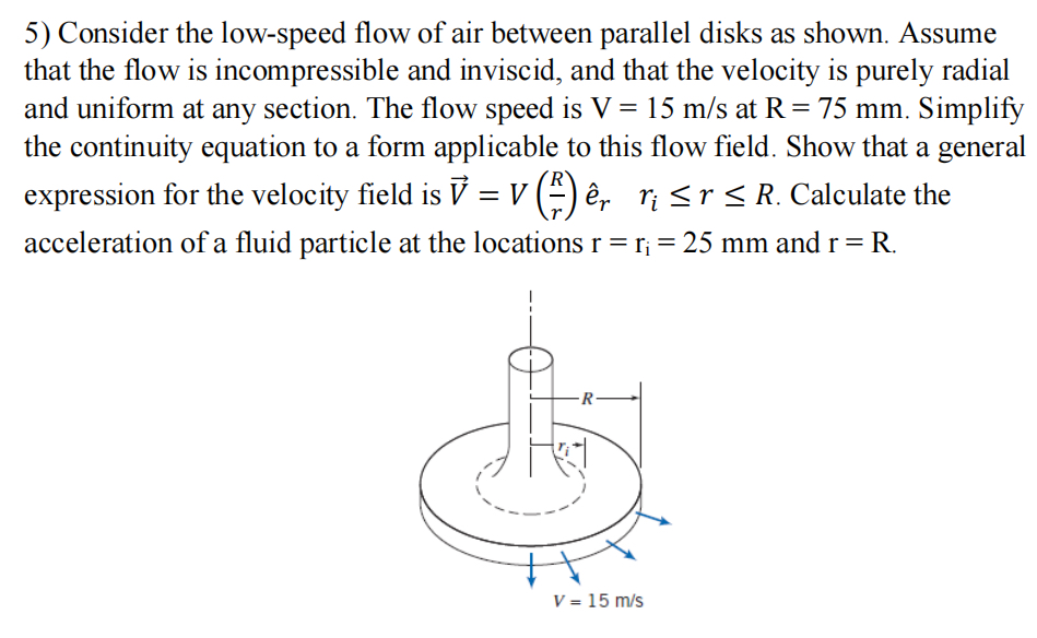 Consider the low - speed flow of air between