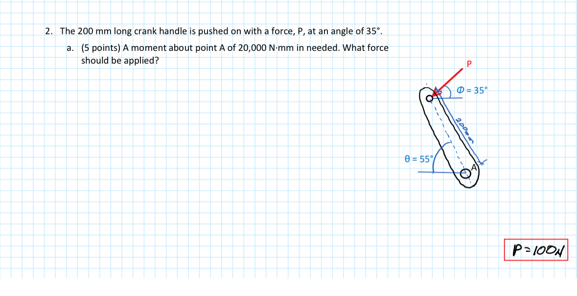 The 2 0 0 mm long crank handle is pushed on with