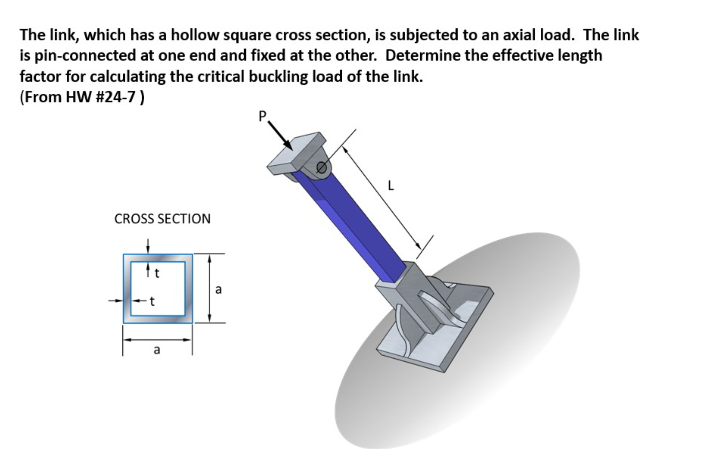 The link, which has a hollow square cross