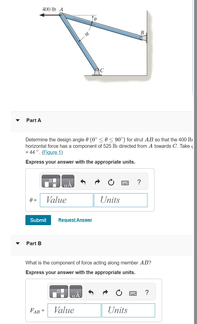 Part A Determine the design angle ( 0 9 0 ) for