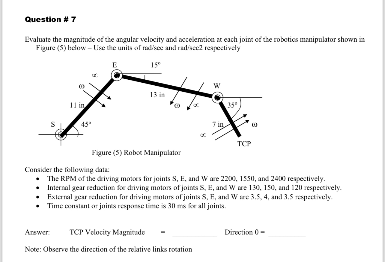 Question # 7 Evaluate the magnitude of the