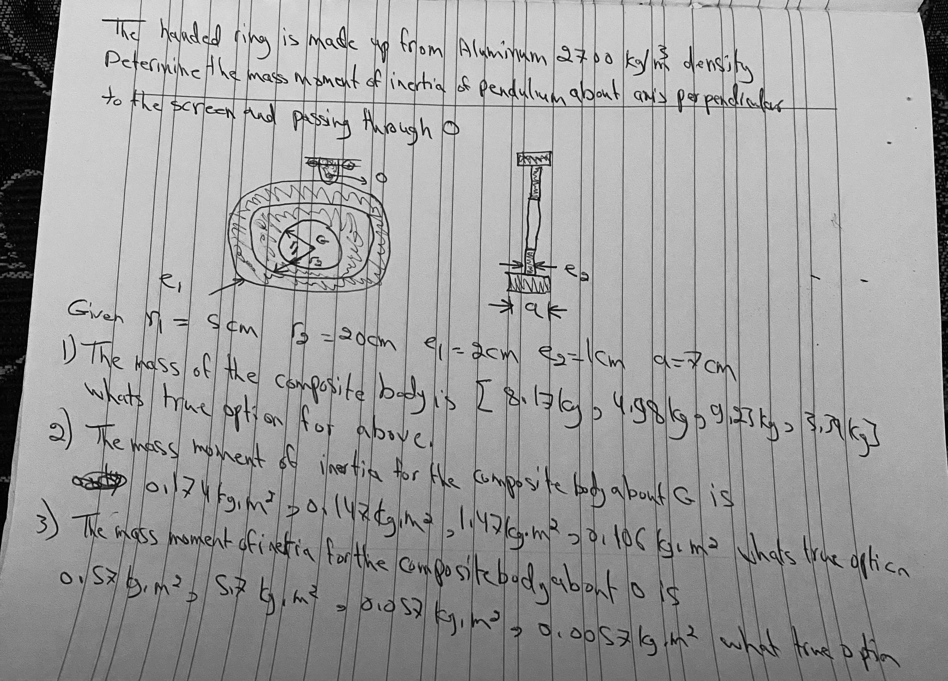 The handed ring is made up from Aluminum 2 7 0 0