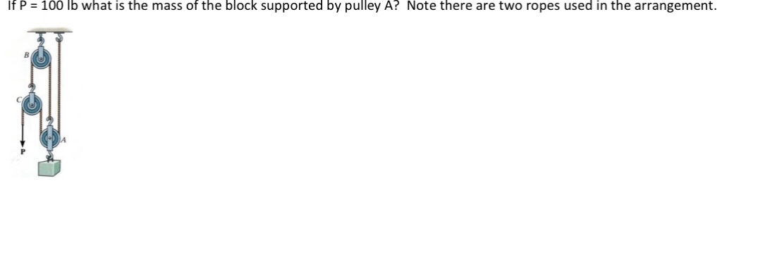 If P = 1 0 0 lb what is the mass of the block