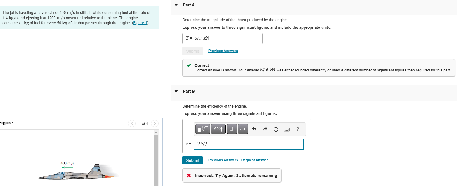 The jet is traveling at a velocity of 4 0 0 m /