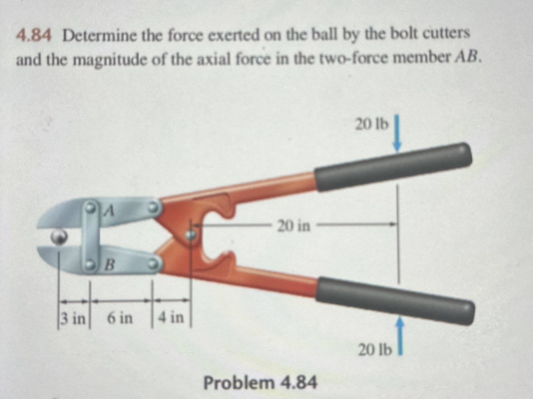 4 . 8 4 Determine the force exerted on the ball
