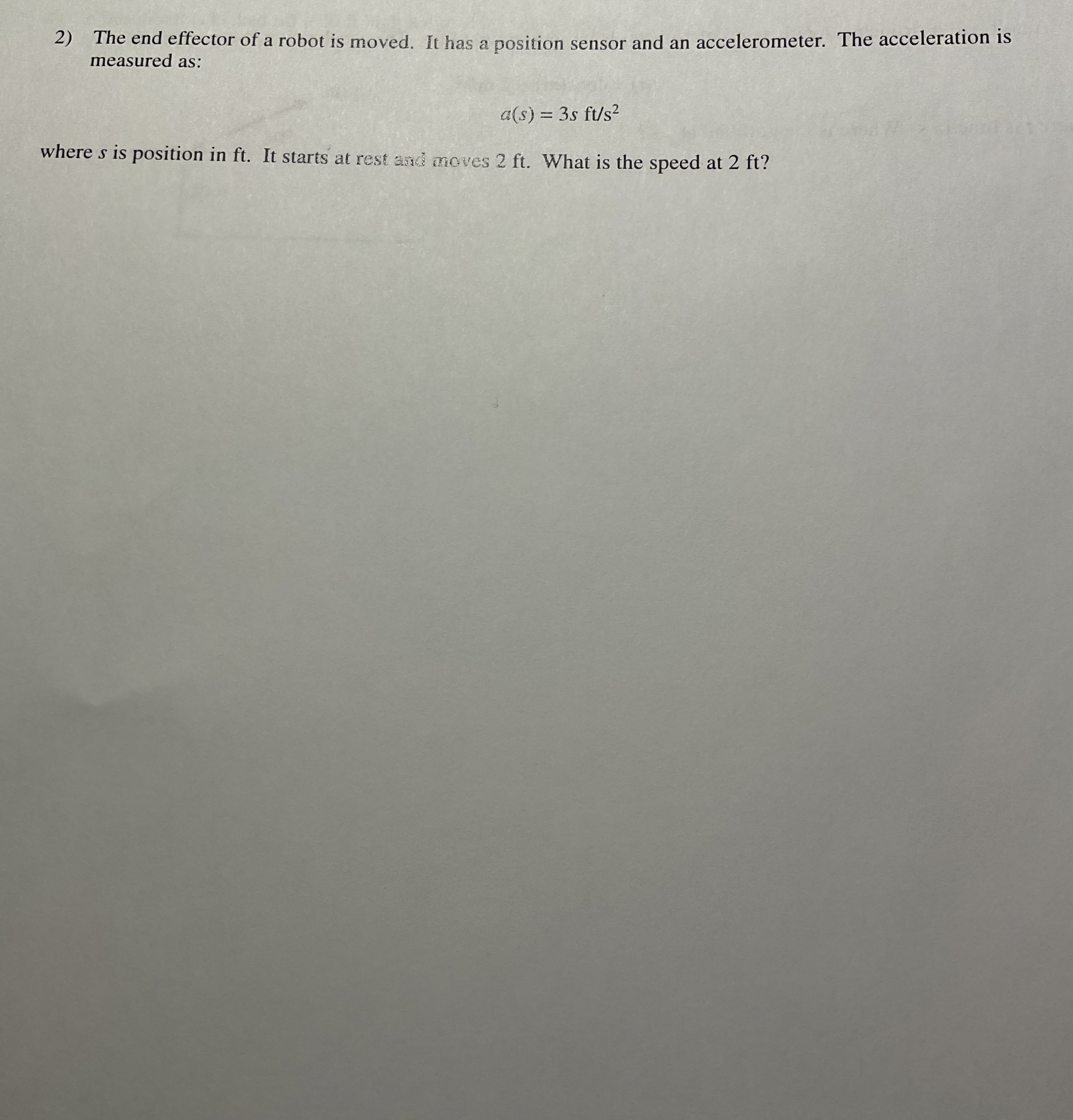 The end effector of a robot is moved. It has a