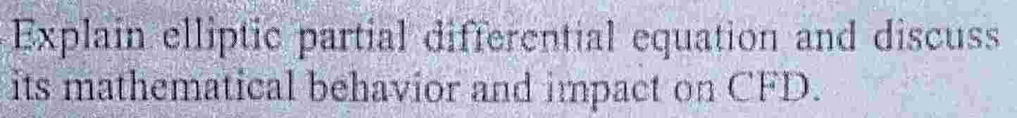 Explain elliptic partial differential equation