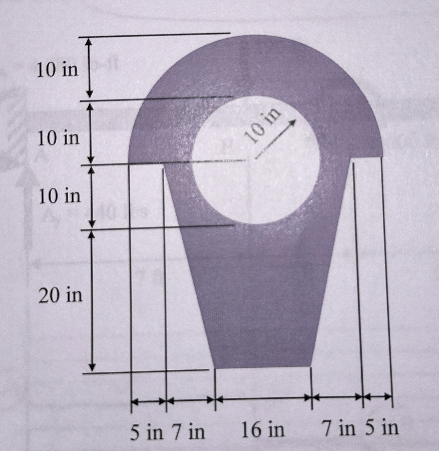 The cross - section is composed of a semicircle,