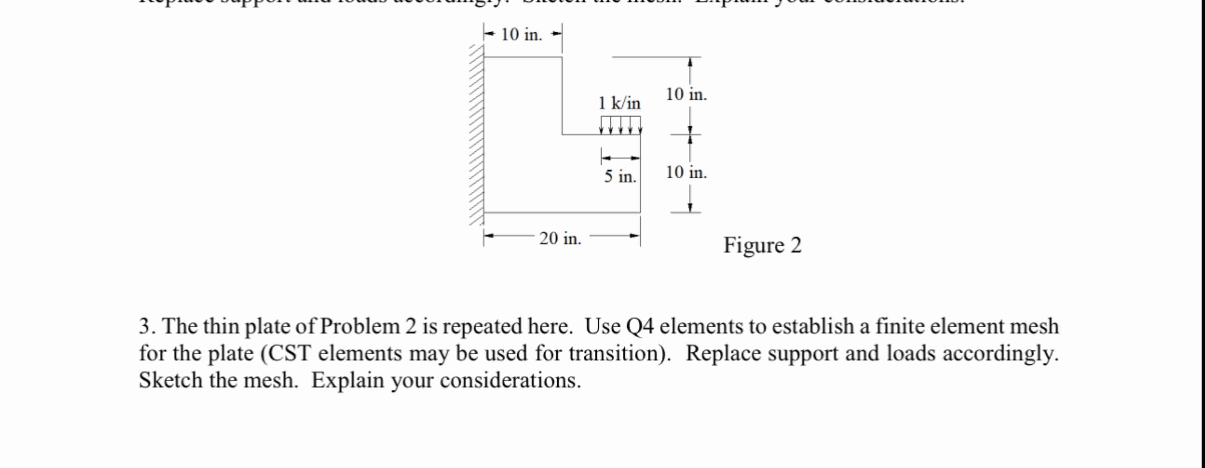 re 2 3 . The thin plate of Problem 2 is repeated
