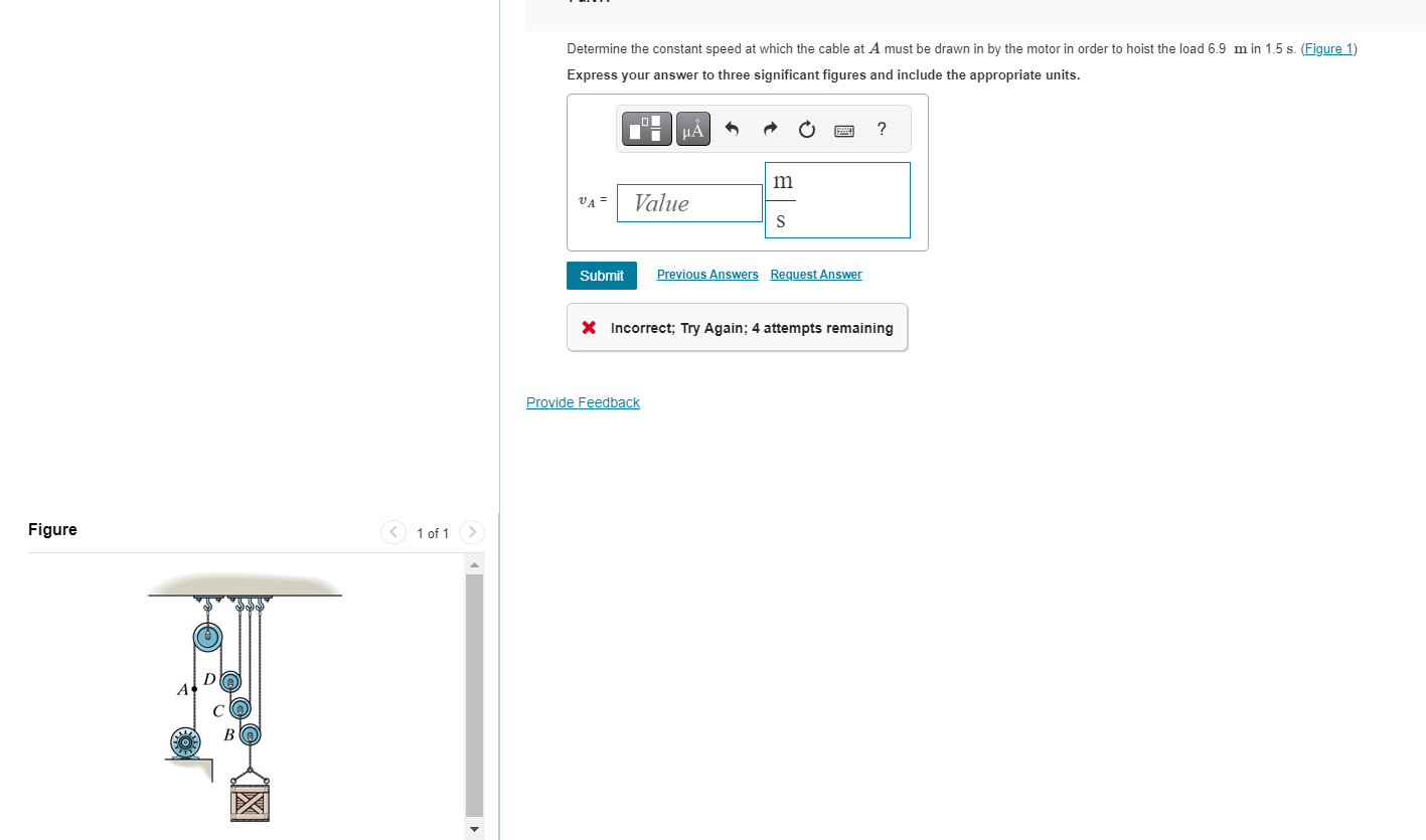 Determine the constant speed at which the cable