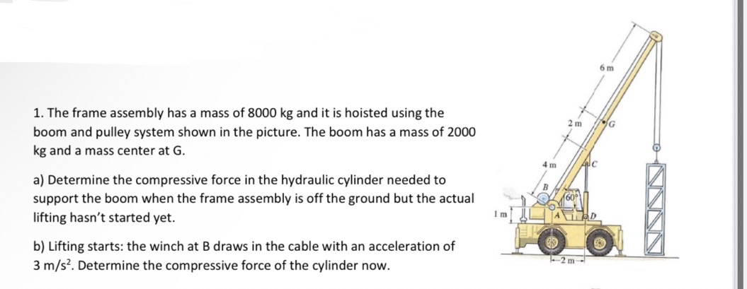 The frame assembly has a mass of 8 0 0 0 kg and