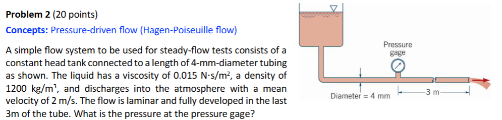 Problem 2 ( 2 0 points ) Concepts: Pressure -