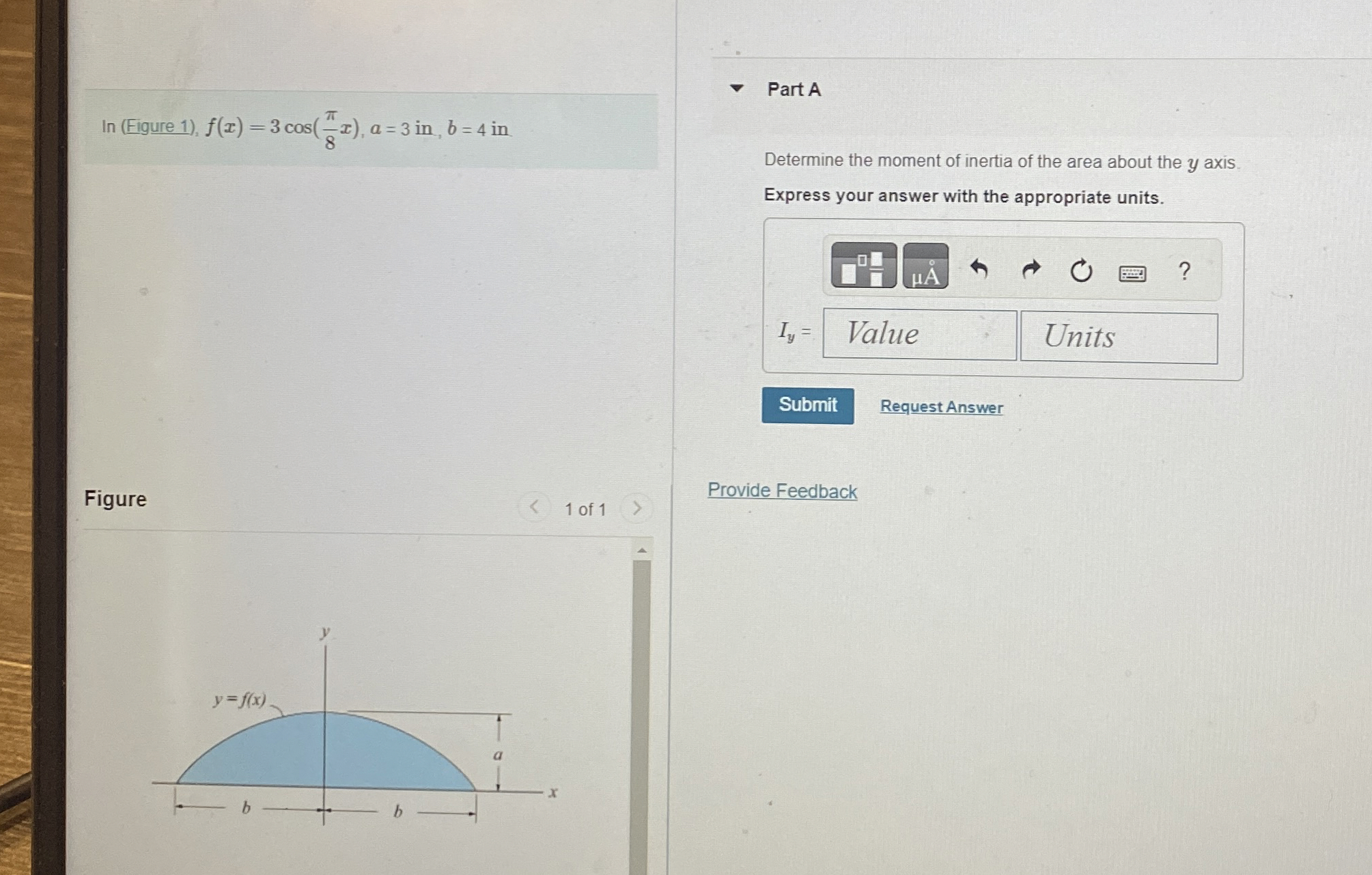 Figure 1 ) , f ( x ) = 3 c o s ( 8 x ) , a = 3 in
