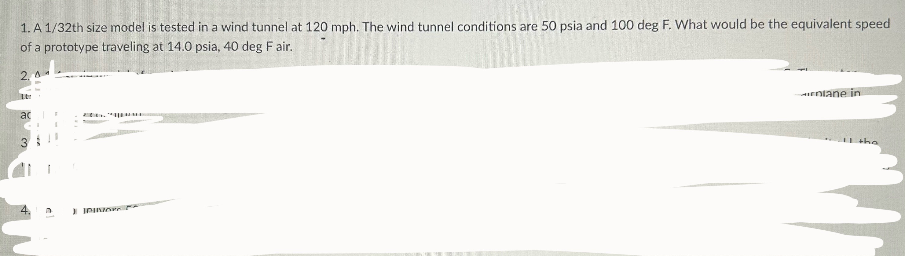 A 1 3 2 th size model is tested in a wind tunnel