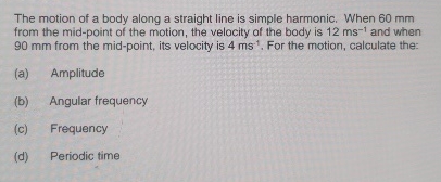 The motion of a body along a straight line is