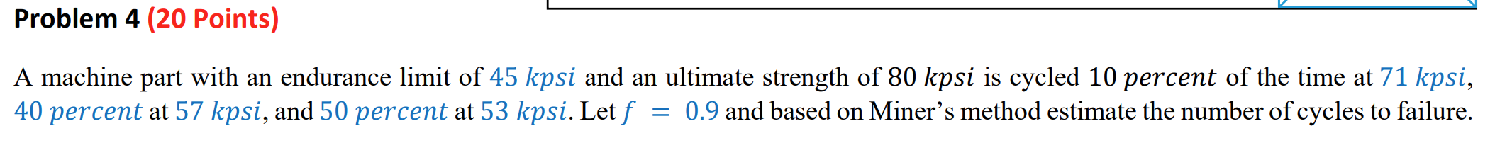 Problem 4 ( 2 0 Points ) A machine part with an