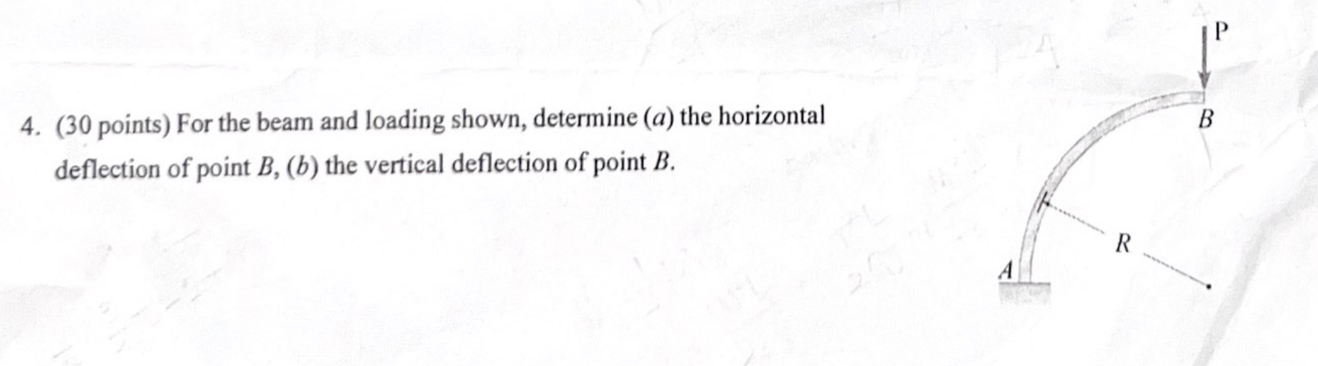 ( 3 0 points ) For the beam and loading shown,