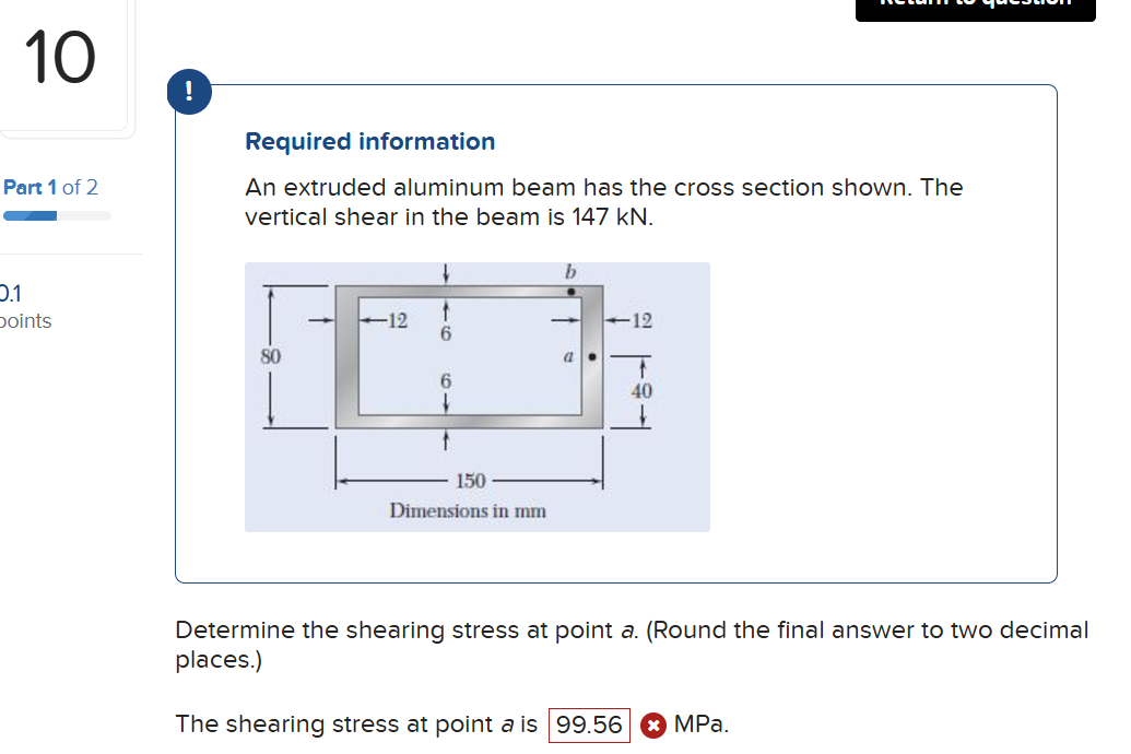 Required information An extruded aluminum beam