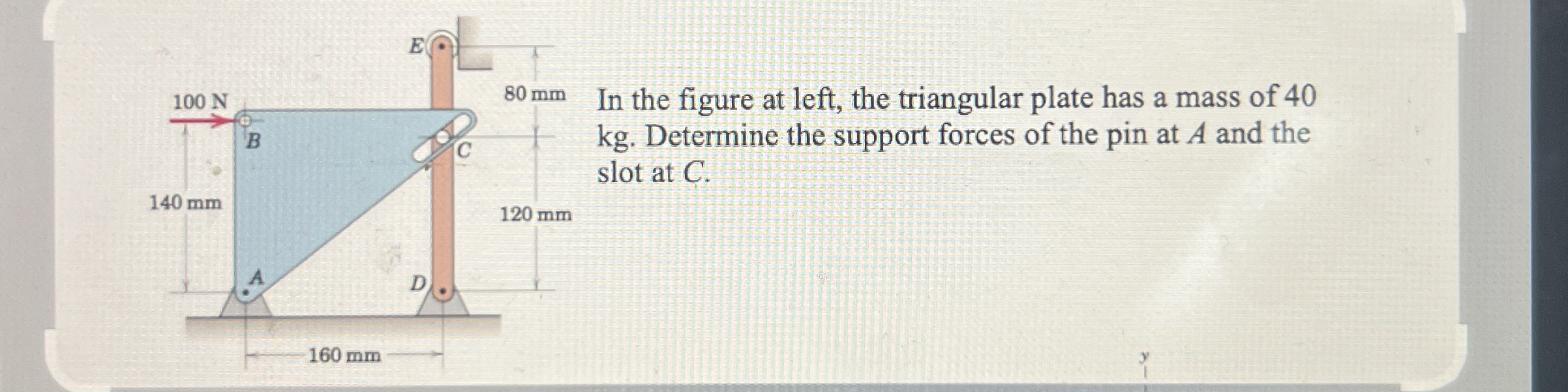 In the figure at left, the triangular plate has a
