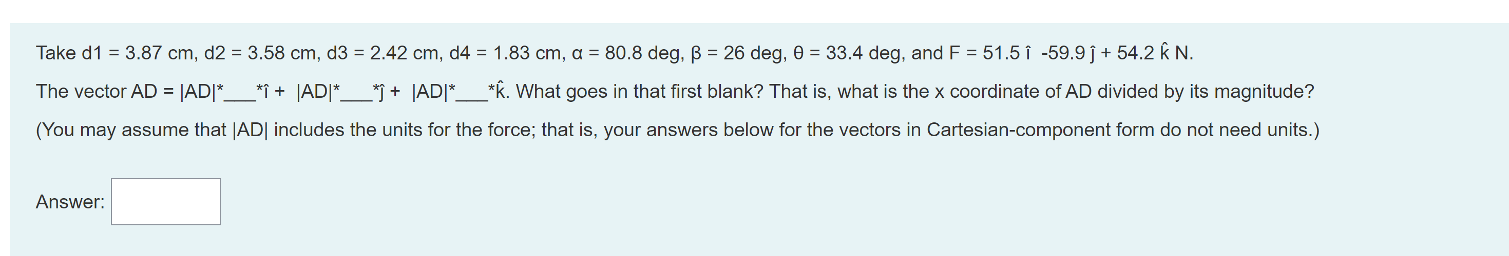 Show me the steps to solve Take d 1 = 3 . 8 7 c m