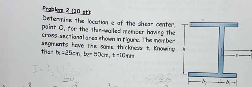 Problem 2 ( 1 0 pt ) : Determine the location e