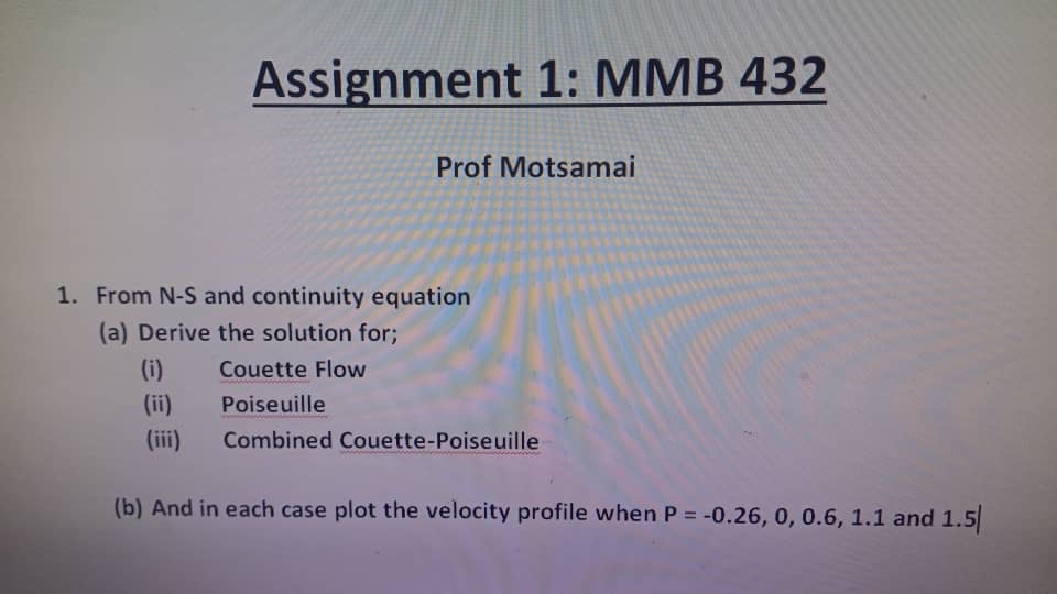 Assignment 1 : MMB 4 3 2 Prof Motsamai From N - S