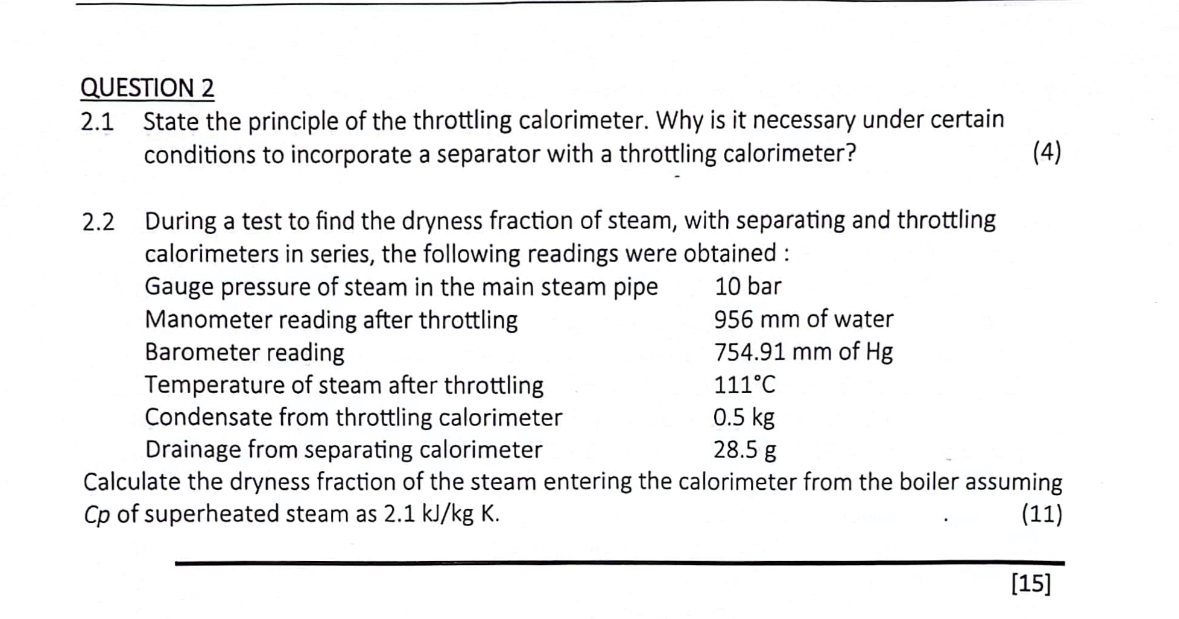 State the principle of the throttling