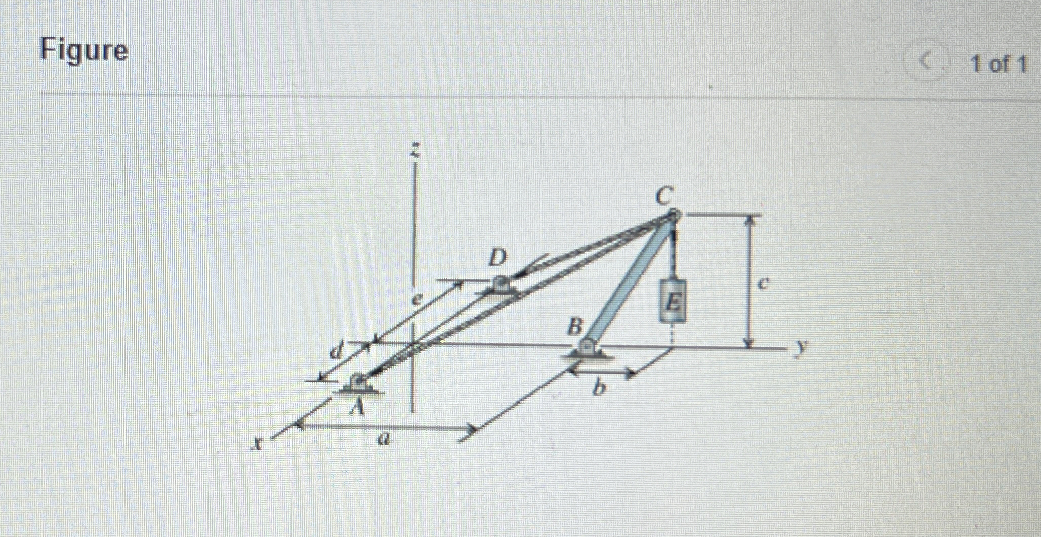 As shown, a mass is being lifted by a strut that