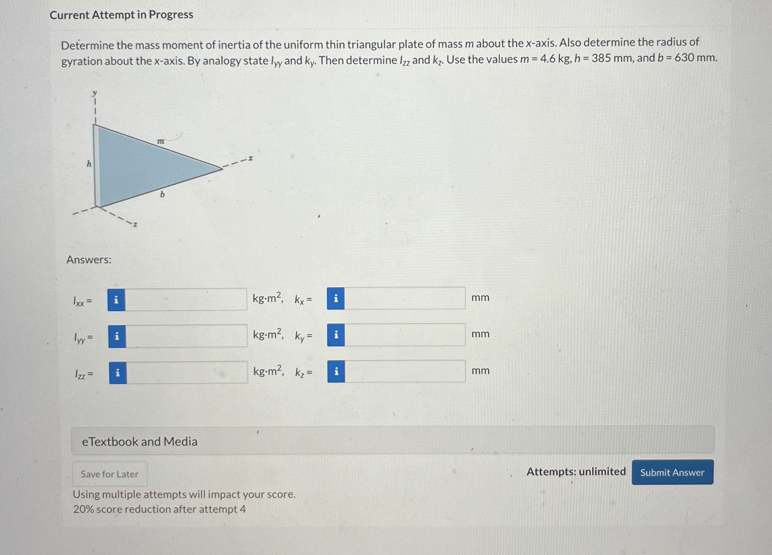 Current Attempt in Progress Determine the mass