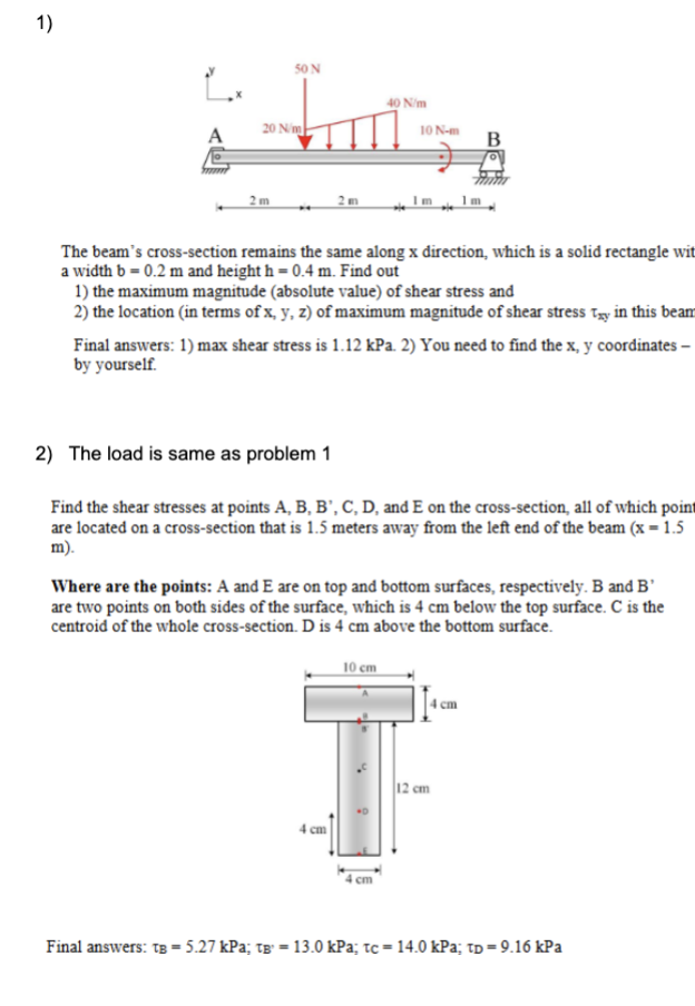 Only problem 2 please! The answer is provided,