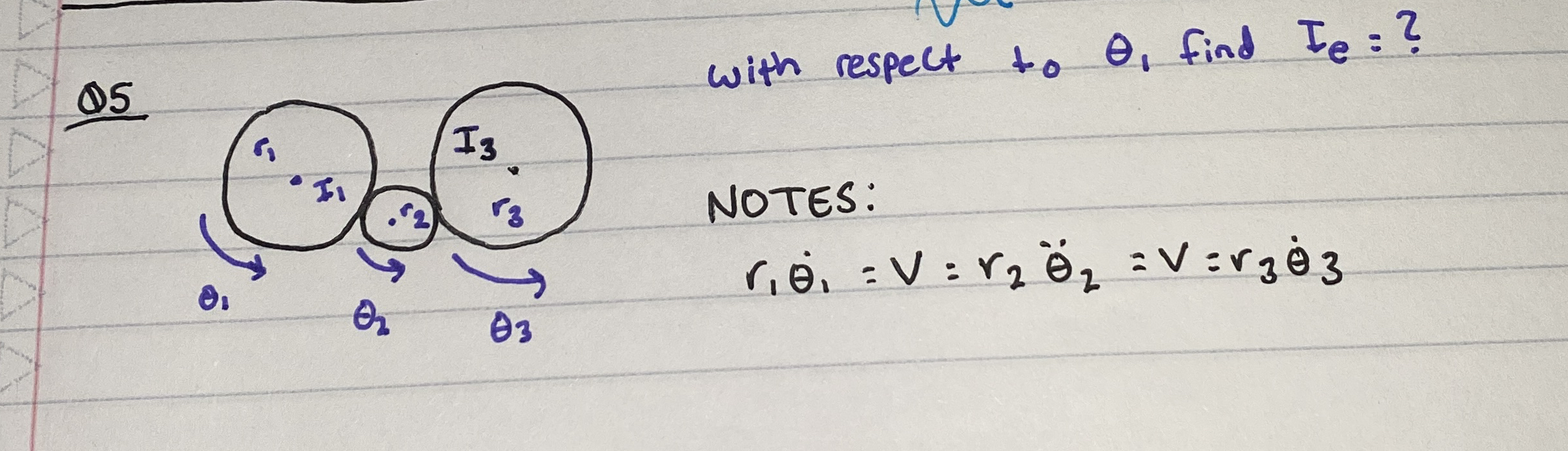 Q with respect to 1 find I e = ? Stduying for an