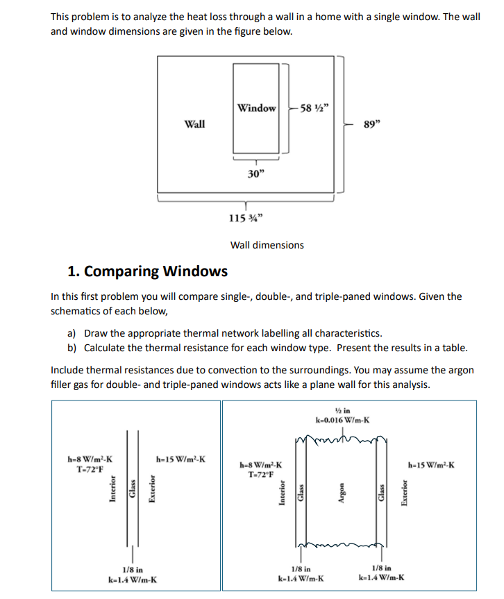 This problem is to analyze the heat loss through