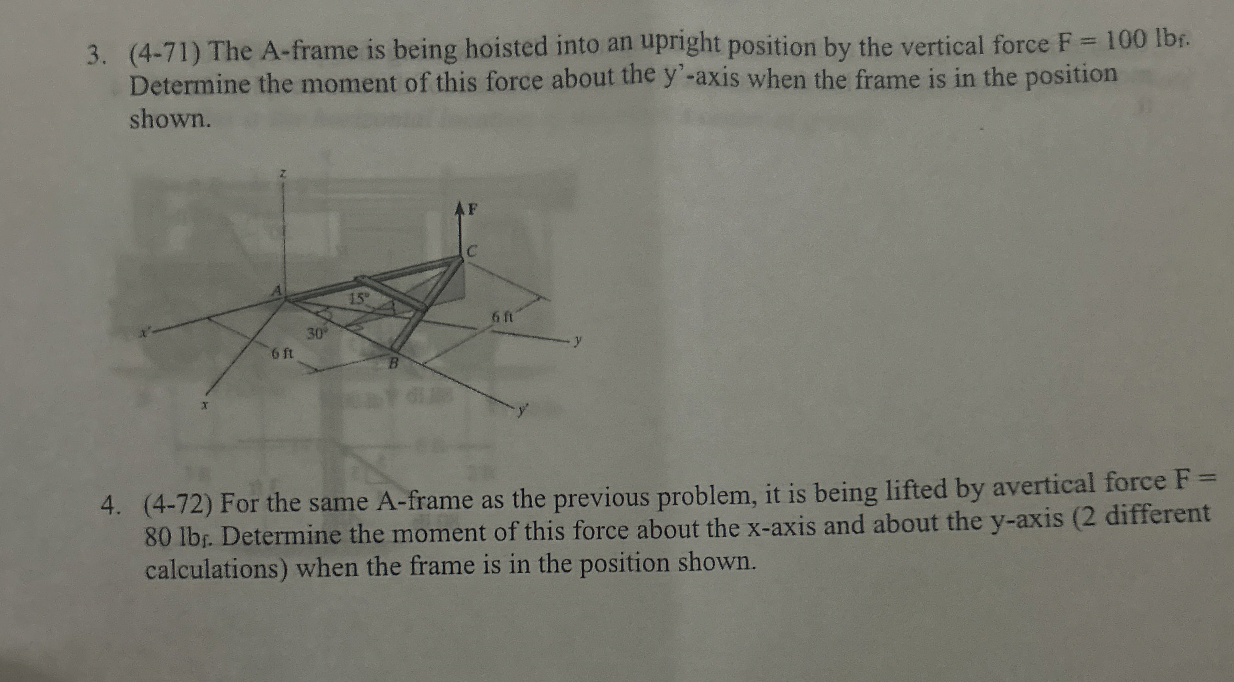 ( 4 - 7 1 ) The A - frame is being hoisted into