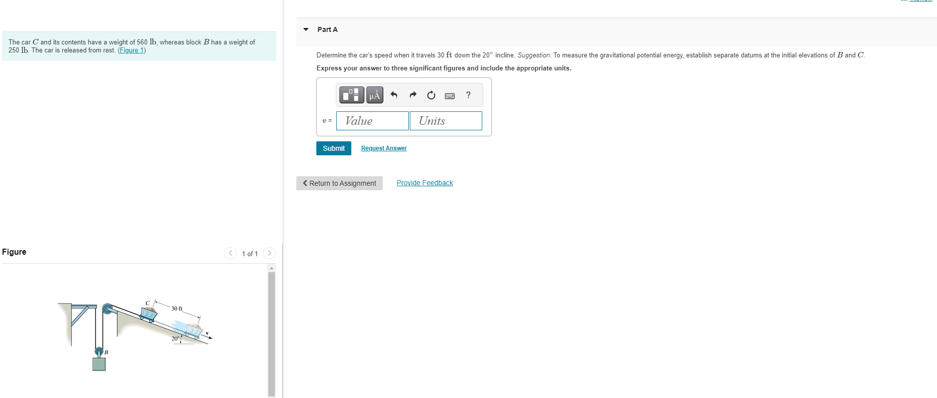 Determine the car's speed when it travels 3 0 ft