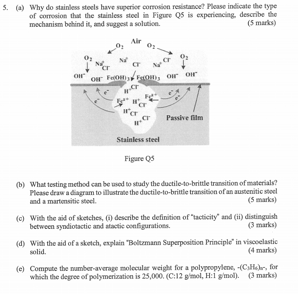( a ) Why do stainless steels have superior