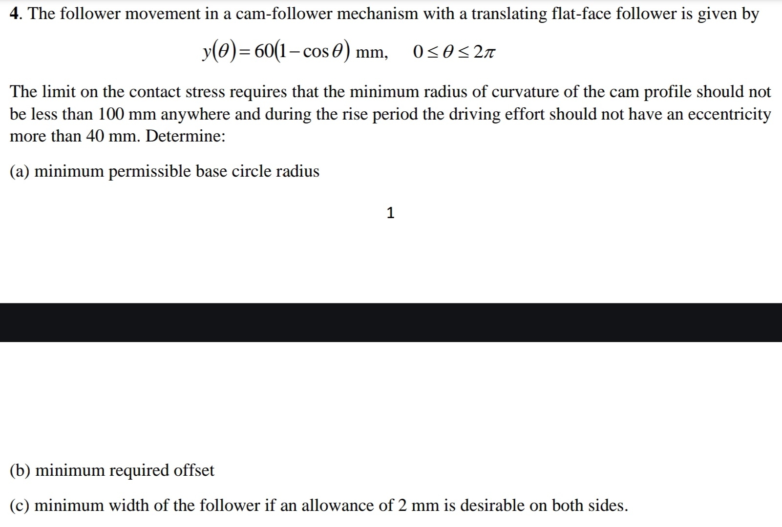 The follower movement in a cam - follower