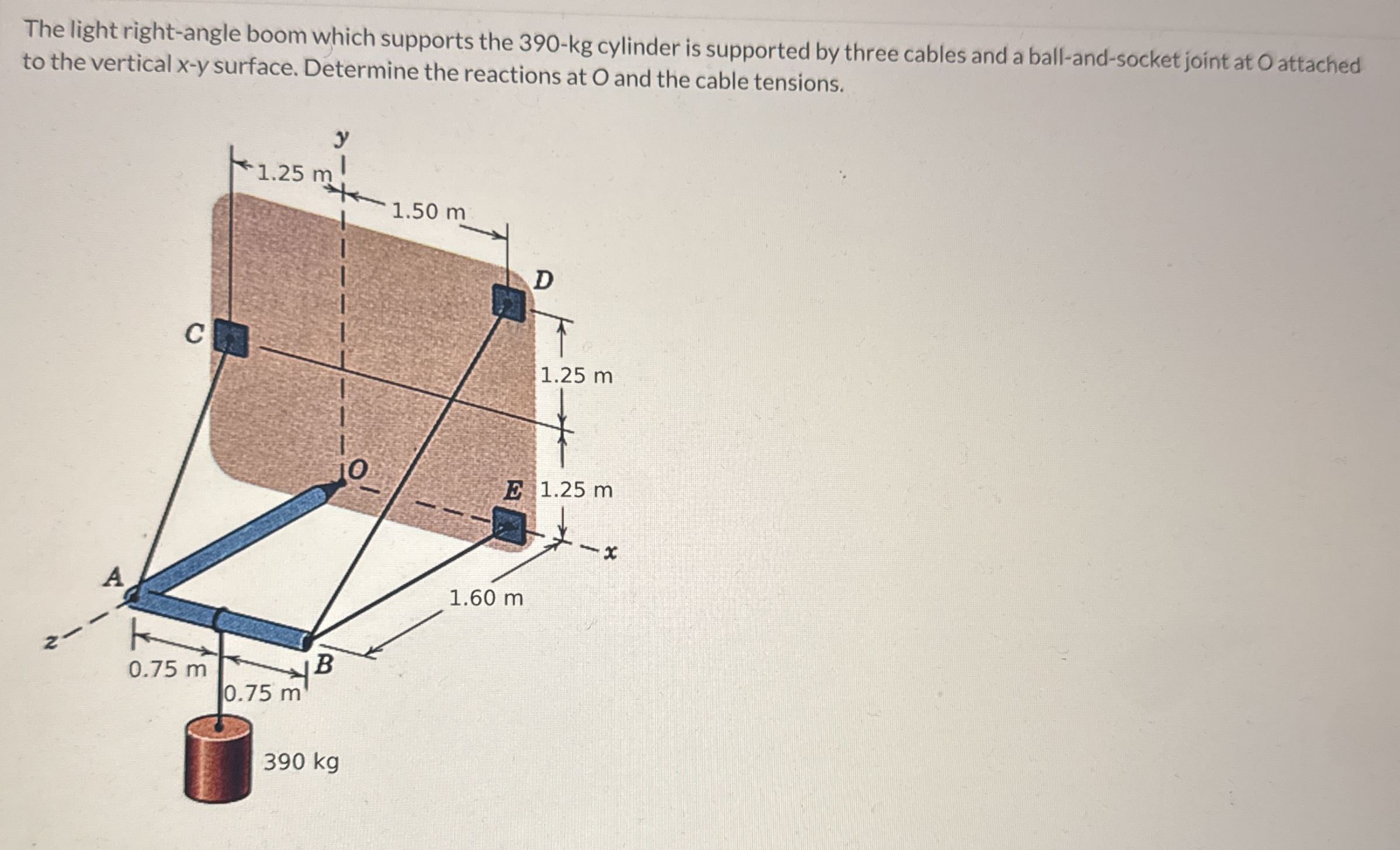 The light right - angle boom which supports the 3