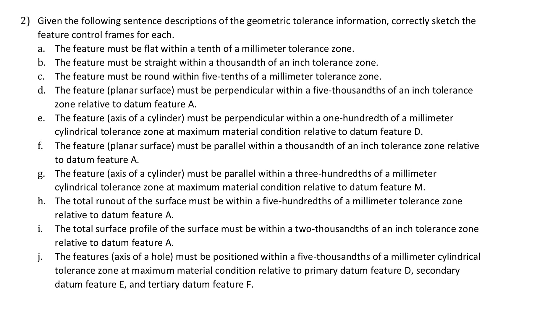 Given the following sentence descriptions of the