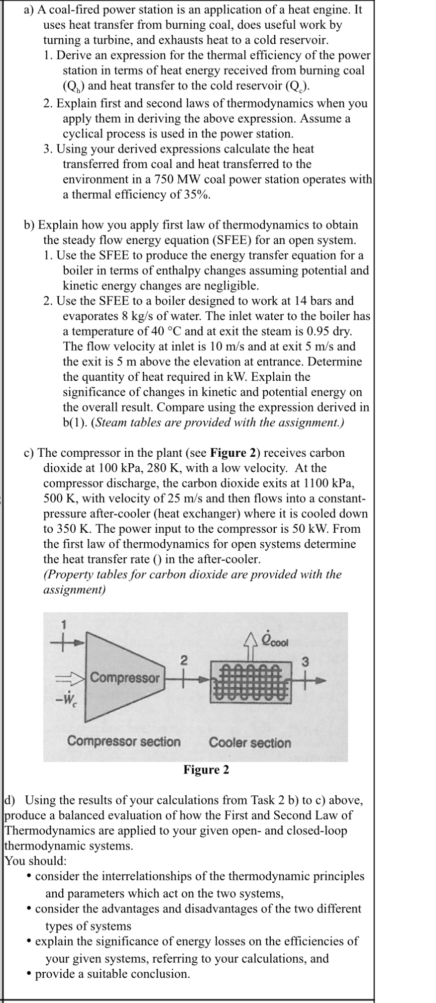 a ) A coal - fired power station is an