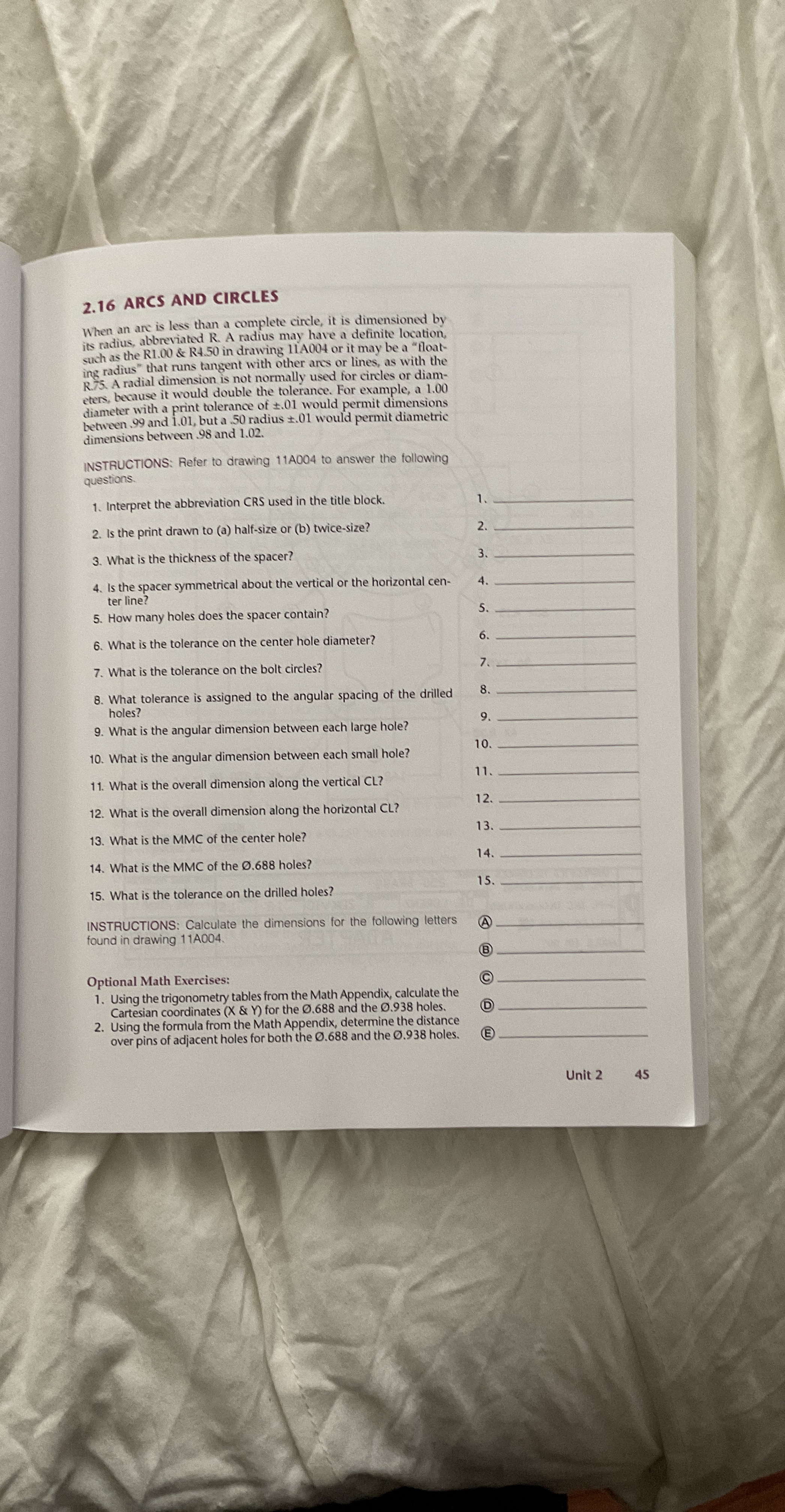 2 . 1 6 ARCS AND CIRCLES When an arc is less than