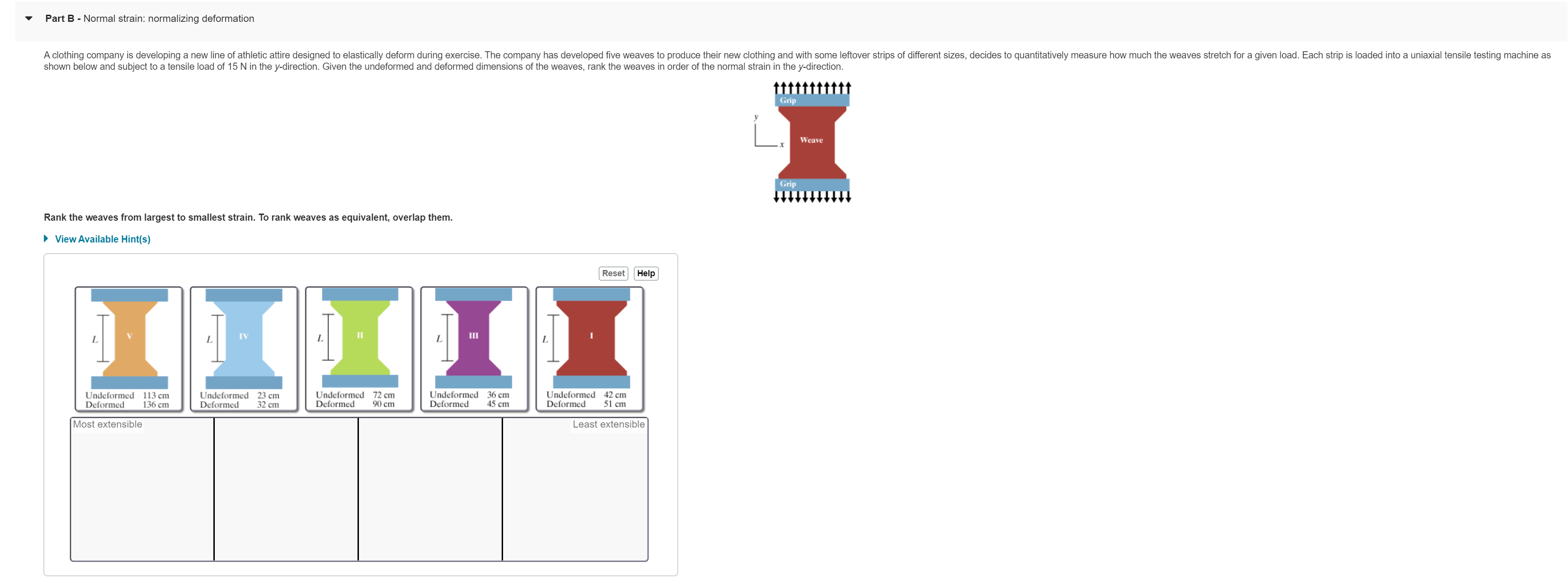 Part B - Normal strain: normalizing deformation