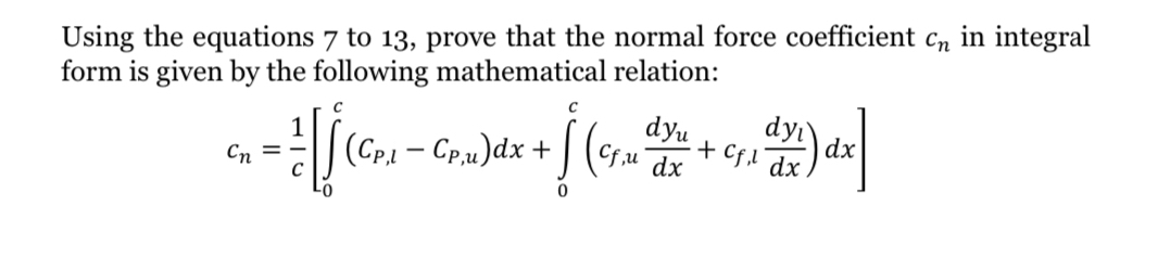Using the equations 7 to 1 3 , prove that the