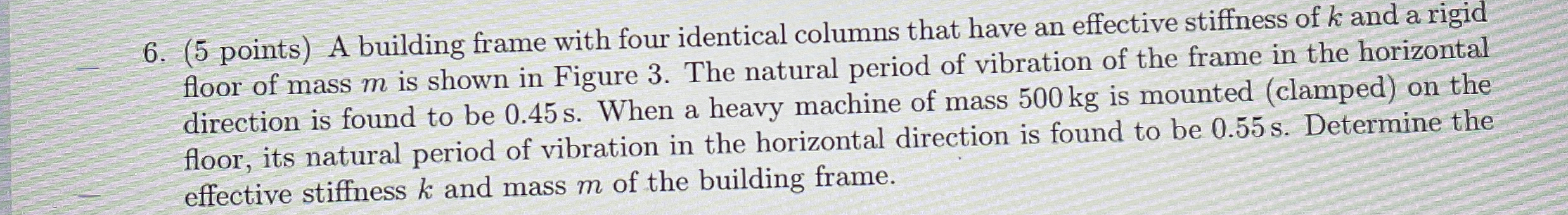( 5 points ) A building frame with four identical